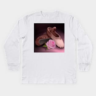 dancer Shoes Kids Long Sleeve T-Shirt